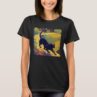 Camiseta Black Cat Running Colorful