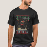 Camiseta Black Cat Santa Hat Ugly Christmas Sweet Ki<br><div class="desc">Gatinho Gato Negra Chapéu Feliz de Natal Gelado Gatinho de Natal</div>