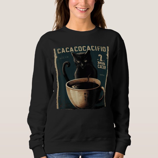 Camiseta Black Cat Soccer Coffee (Frente)