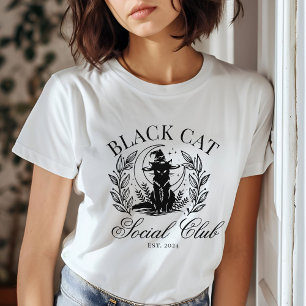 Camiseta Black Cat Social Club Halloween