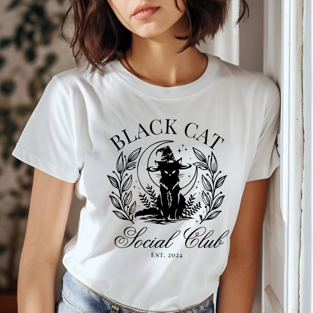 Camiseta Black Cat Social Club Halloween (Criador carregado)