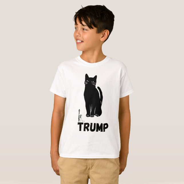 Camiseta Black Cat t shirt trump (Frente Completa)