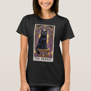 Camiseta Black Cat Tarot Card The Hermit Halloween Childles