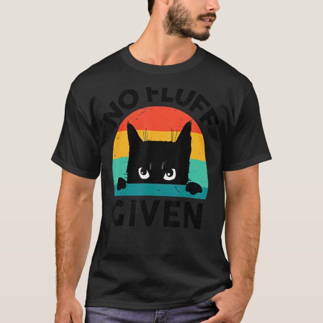 Camiseta Black Cat-TSerguimento Sem Fluff Dado Kitten Lover (Frente)