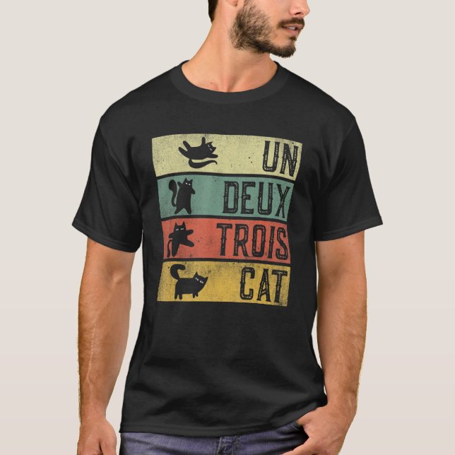 Camiseta Black Cat Un Deux Trois Cat French (Frente)