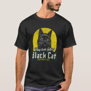 Camiseta Black Cat Vintage Cigarros Homens Mulheres
