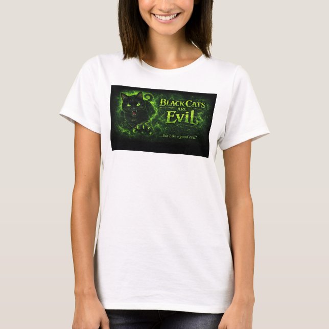 Camiseta Black Cats are Evil (Frente)