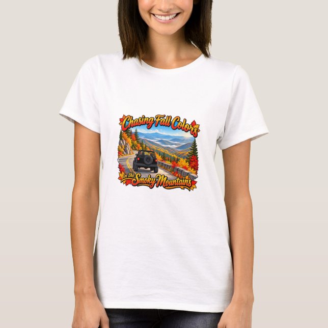 Camiseta Black_Chasing Fall Colors Smoky Mt (Frente)