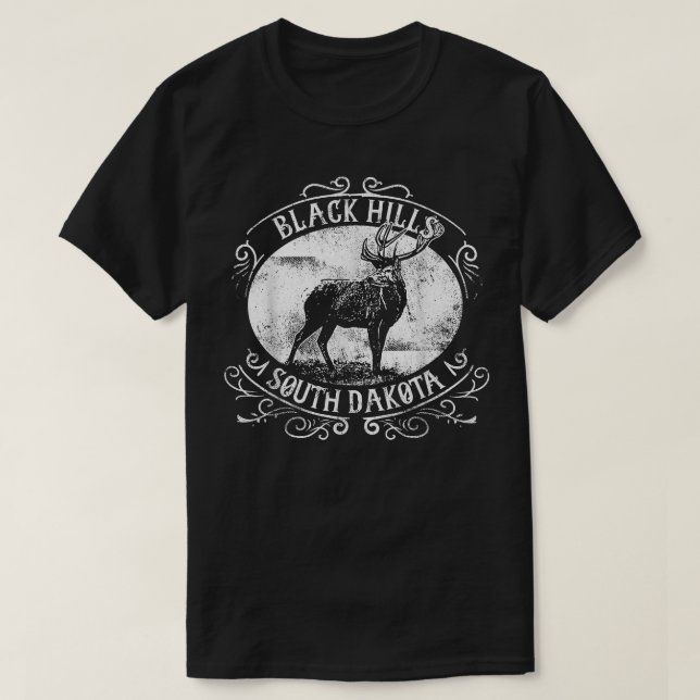 Camiseta Black Colinas South Dakota Deer (Frente do Design)