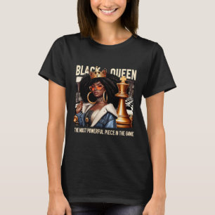 Camiseta Black Culture Black Queen Chess Empowerment Black