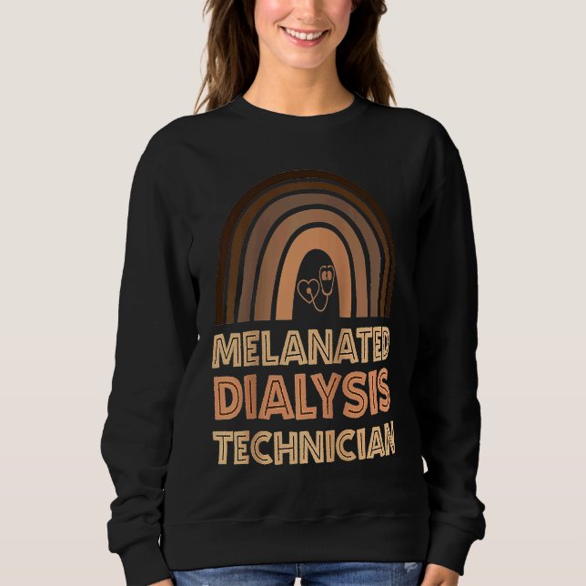 Camiseta Black Dialysis Technician Melanated Woman Black Hi (Frente)