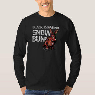 Camiseta Black Diamantes Skiing Snow Bunny