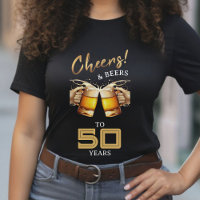 Black & Dourado Cheers & Beers 50 anos 50 anos 50 