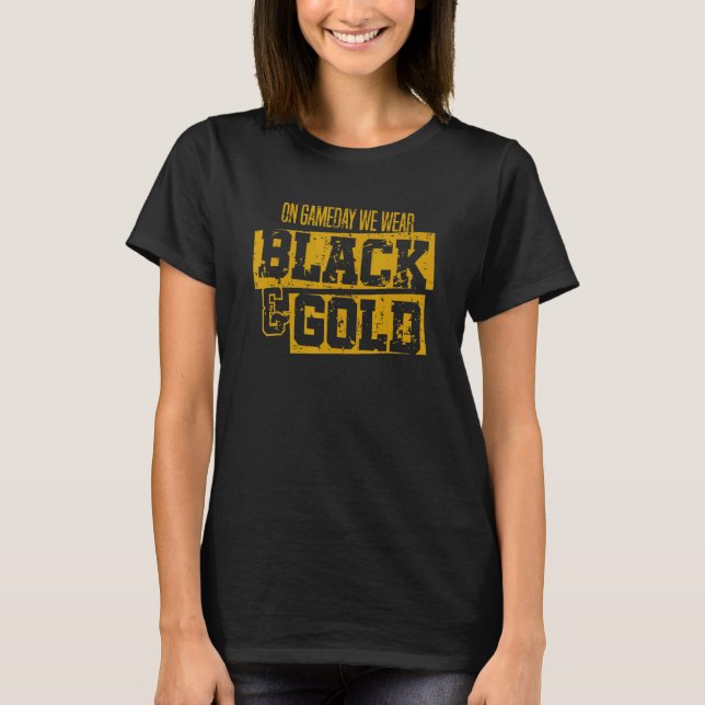 Camiseta Black Dourado Game Day Group para futebol Segundo  (Frente)
