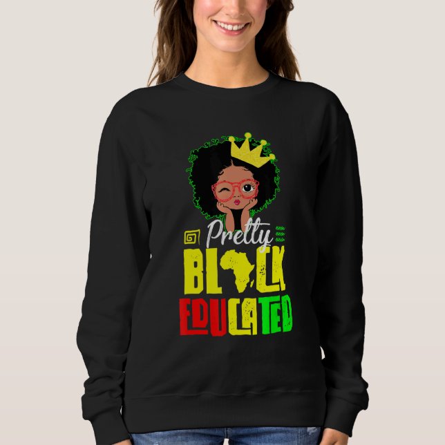 Camiseta Black Educated Black Queen Black Histo (Frente)