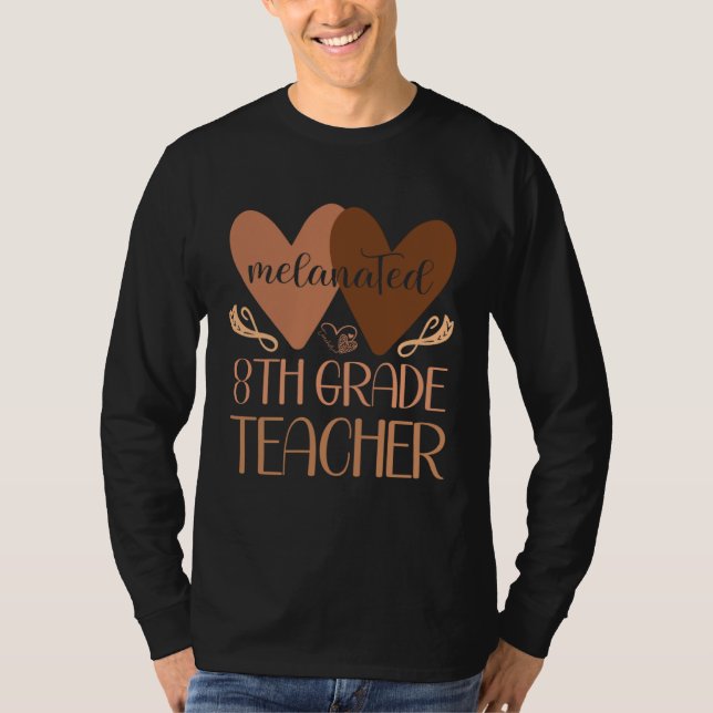 Camiseta Black Eighth Grade Teacher Black History Women Afr (Frente)