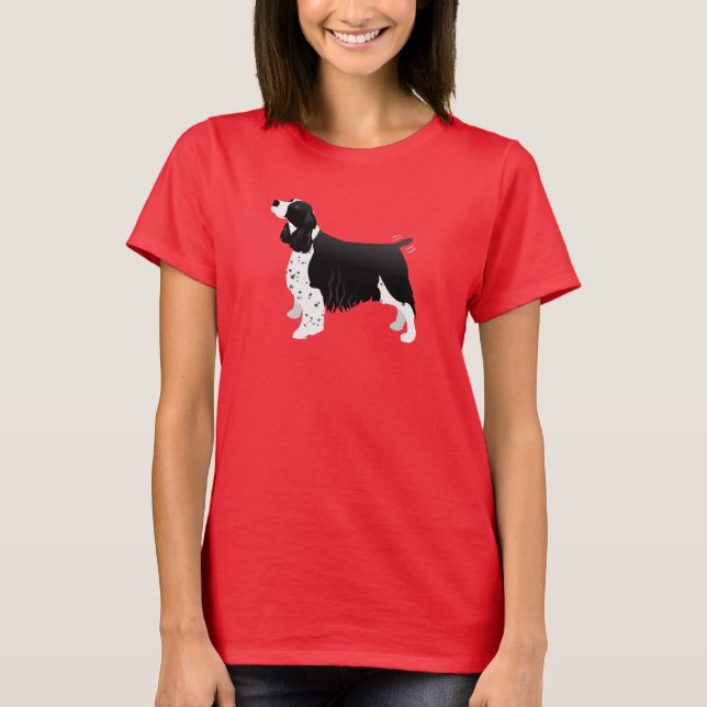 Camiseta Black English Springer Spaniel Basic Breed (Frente)