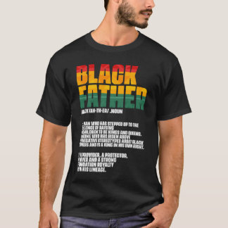 Camiseta Black Father Definition Father's Day African Ameri