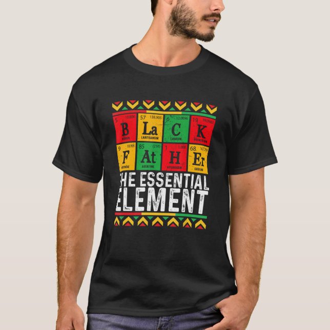 Camiseta Black Father The Essential Element Father s Day  D (Frente)