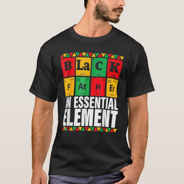 Camiseta Black Father The Essential Element Father s Day  D (Frente)