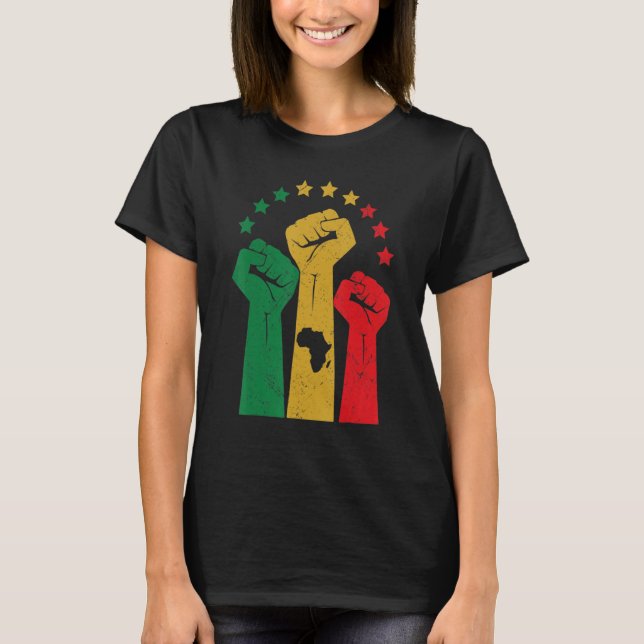 Camiseta Black Fist Shirt African American Pride Black Hist (Frente)