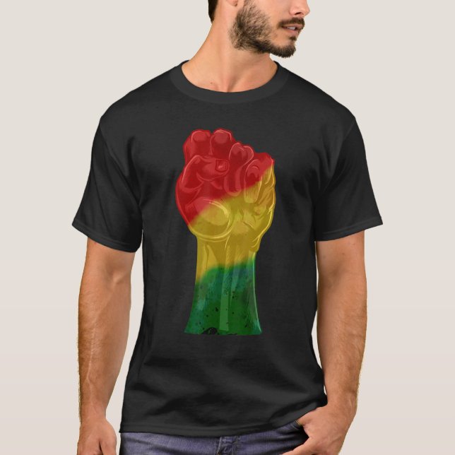 Camiseta Black Fist Shirt African American Pride Black Hist (Frente)