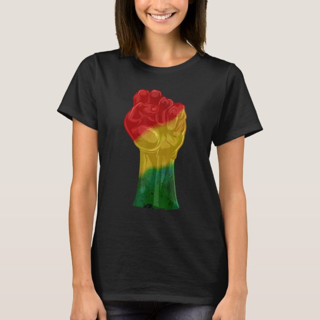 Camiseta Black Fist Shirt African American Pride Black Hist (Frente)