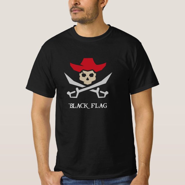 Camiseta Black Flag Pirate Skull (Frente)