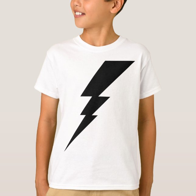 Camiseta Black Flash Lightning Kids (Frente)