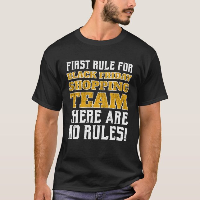 Camiseta Black Friday Team Shopping Matching Family Christm (Frente)