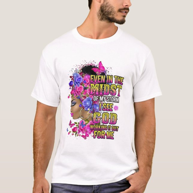 Camiseta Black Girl Floral (Frente)