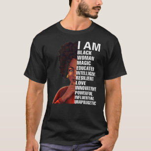 Camiseta Black Girl Magic Blacknificent Hbcu Educada Melan