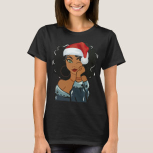 Camiseta Black Girl Magic Christmas African American Pajama