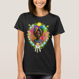 Camiseta Black Girl Magic Easter Spring Dreads Bloqueia Mel