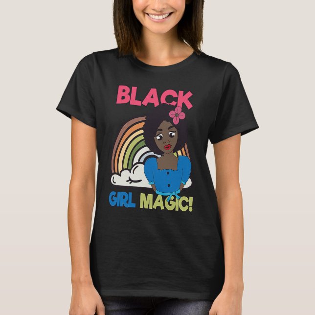 Camiseta Black Girl Magic Melanin Pride African Afro Queen  (Frente)