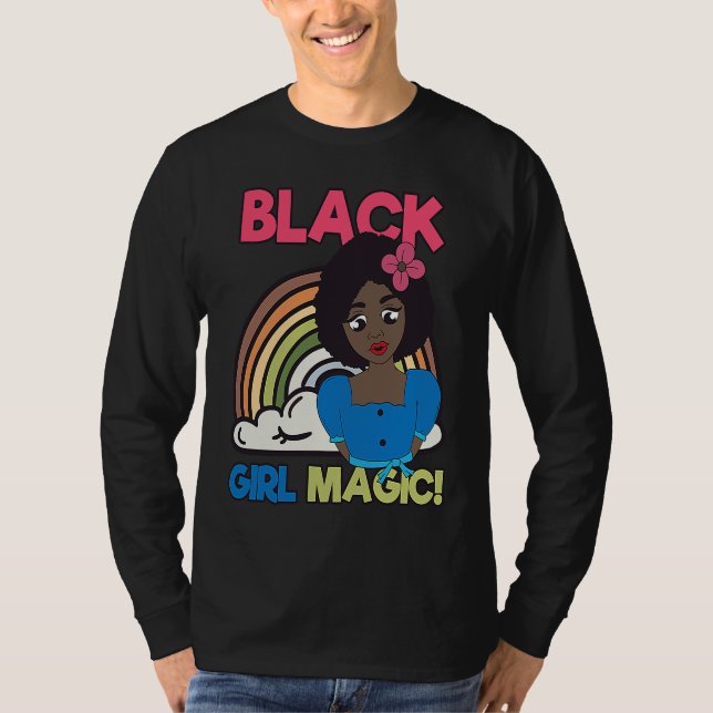 Camiseta Black Girl Magic Melanin Pride African Afro Queen  (Frente)