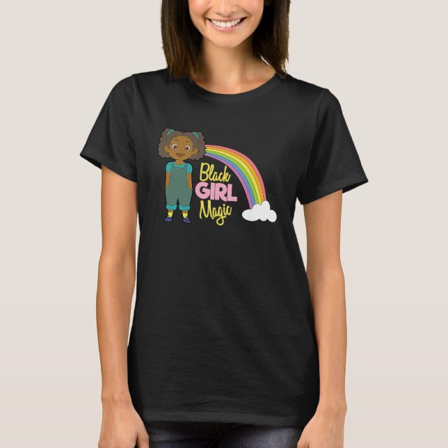 Camiseta Black Girl Magic Melanin Pride African Afro Queen  (Frente)