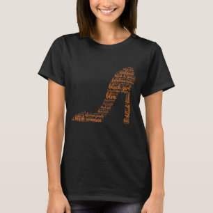 Camiseta Black Girl Melanin High Heel Orgulhosa América Afr