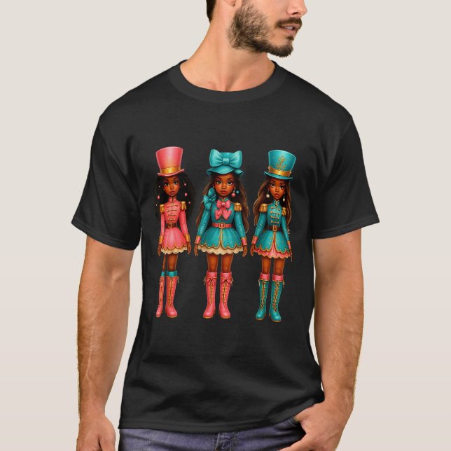 Camiseta Black Girl Nutcracker Christmas Nk Nutcracker Xmas (Frente)