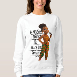 Camiseta Black Girl Standard,Afro Modern,Pixarstyle 3d