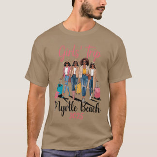 Camiseta Black Girls Trip Myrtle Beach 2025 Vacation Birthd