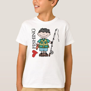 Camiseta Black Hair Boy I Love Fisheries