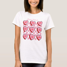 Camiseta Black Hair Love Valentine's Candy Heart Tee