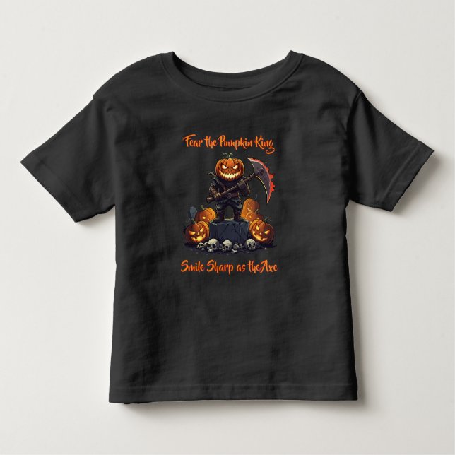 Camiseta 🖤 Black Halloween Pumpkin Kid Tee 🎃 (Frente)