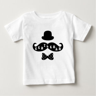 Camiseta Black Hat Mustache Casual Baby T Shirt