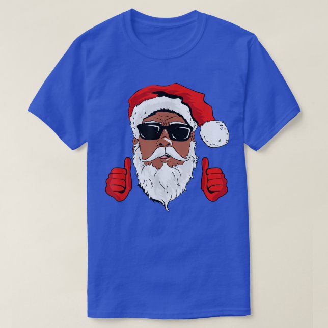 Camiseta Black Hip Hop Santa Claus African American Papais  (Frente do Design)