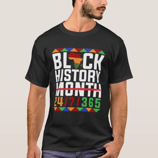 Camiseta Black History 247365 Proud African Amercian Men Wo (Frente)