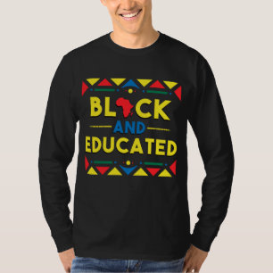 Camiseta Black History Hoodie Black and Educated African Co