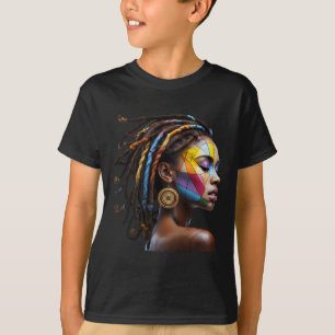 Camiseta Black History Mês de Arte Preta de Cabelo