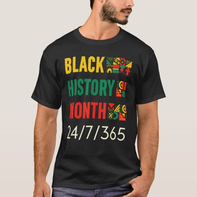Camiseta Black History Month 247365 Africa Map Melanin 2023 (Frente)